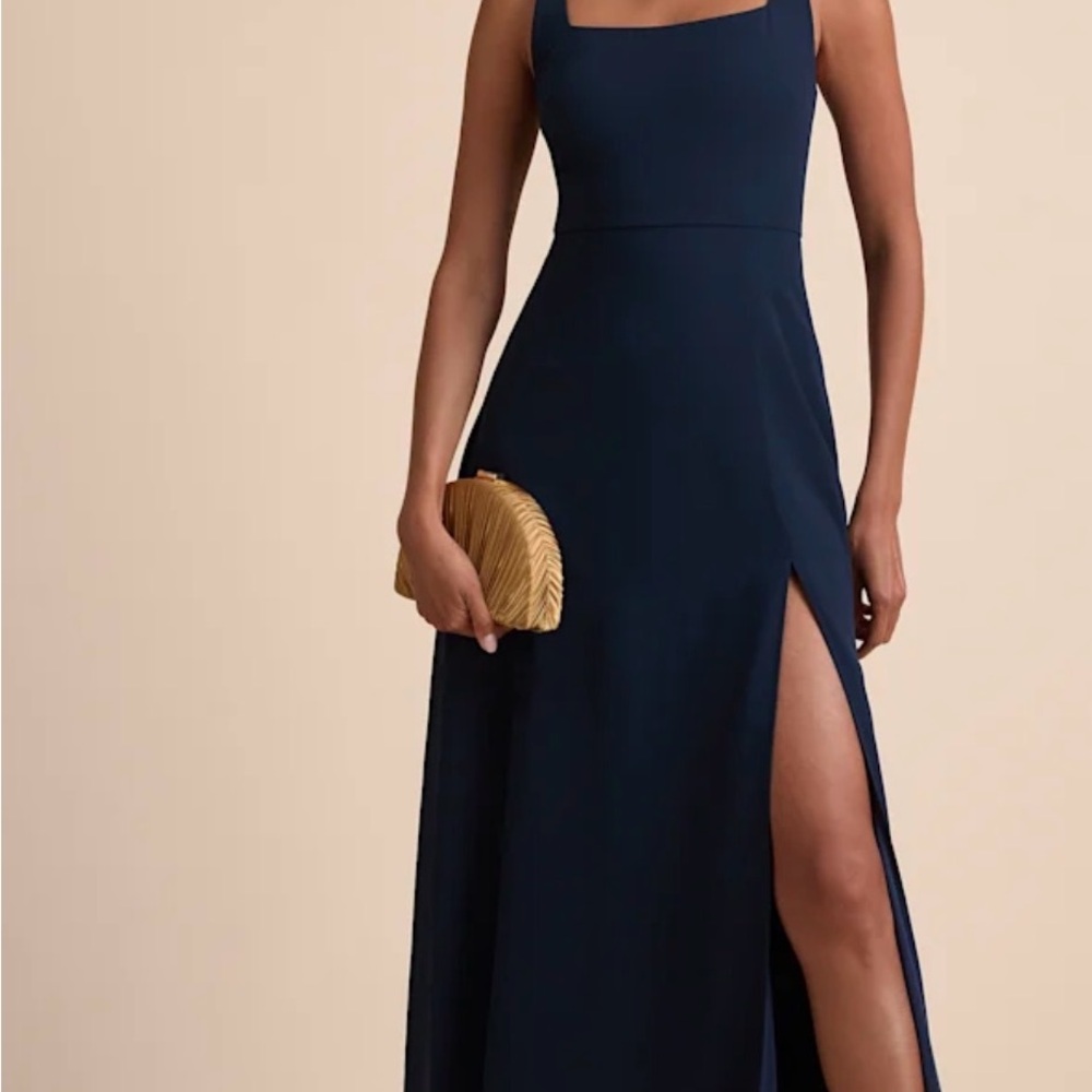 Lulus Remarkable Arrival Navy Blue Sleeveless Maxi Dress, XS